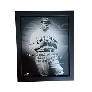 Babe Ruth New York Yankees Framed Quote Photo Print MLB Memorabilia Photo File